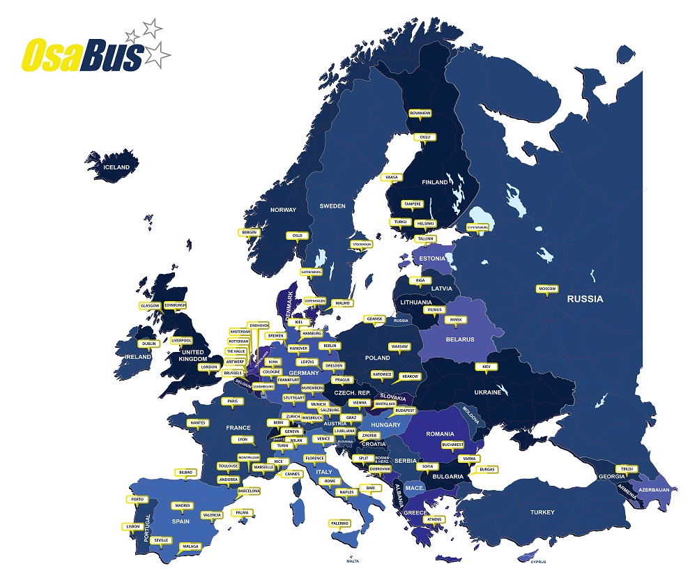 OsaBus bus rental locations